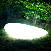 Seixo Branco Luminoso com ficha - 60 x 40 x 20 cm